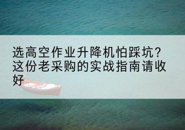 嘉鱼高空作业升降机厂家推荐-选高空作业升降机怕踩坑？这份老采购的实战指南请收好