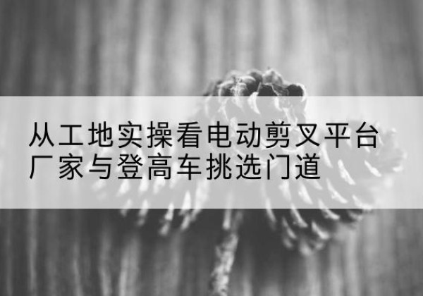 嘉鱼电动剪叉升降平台厂家-从工地实操看电动剪叉平台厂家与登高车挑选门道